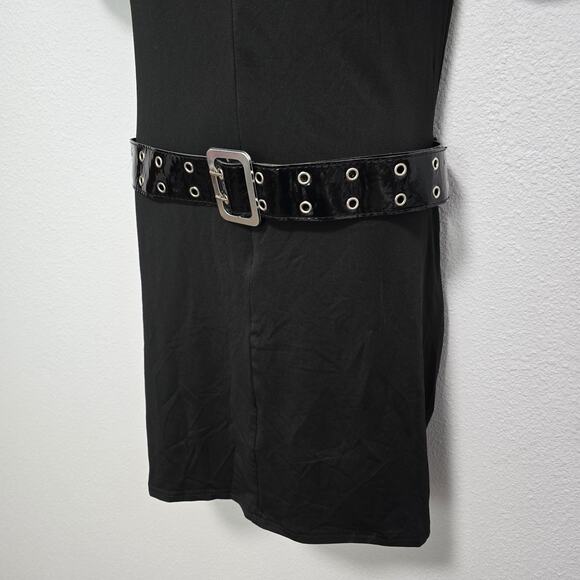 Spirit Adult Dirty Cop Costume Dress w Belt Hat Badge Size XL Stretchy - Picture 4 of 9